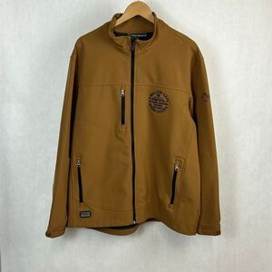 Dri Duck Mens Motion Softshell Jacket Sz XL Saddle Brown Water & Wind Resistant